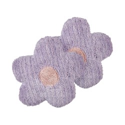 2 bawełniane poduszki dekoracyjne dla dzieci kwiaty 30 x 30 cm fioletowe SORREL 2 bawełniane poduszki dekoracyjne dla dzieci kwiaty 30 x 30 cm fioletowe SORREL