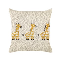 2 bawełniane poduszki dla dzieci w żyrafy 45 x 45 cm beżowe CHILARI 2 bawełniane poduszki dla dzieci w żyrafy 45 x 45 cm beżowe CHILARI