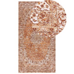 Dywan bawełniany 80 x 150 cm pomarańczowy HAYAT Dywan bawełniany 80 x 150 cm pomarańczowy HAYAT