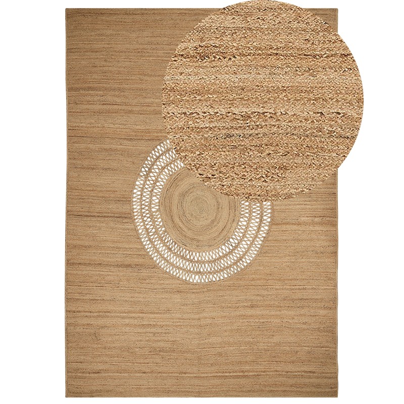 Dywan z juty 160 x 230 cm beżowy BOGAZOREN