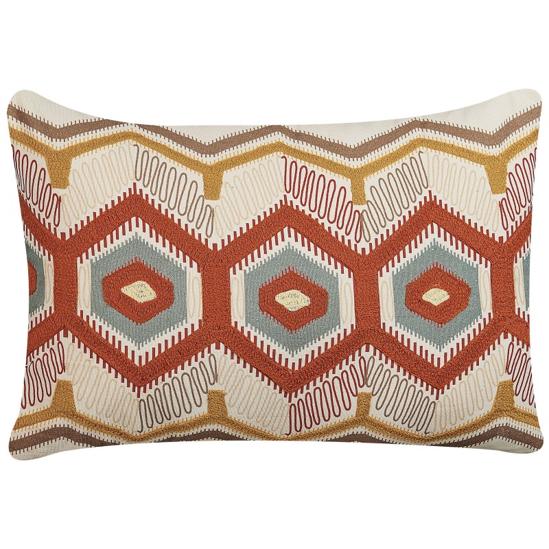 Poduszka dekoracyjna MAJRA Bawełna 40 x 60 cm Kolorowy Wzór geometryczny