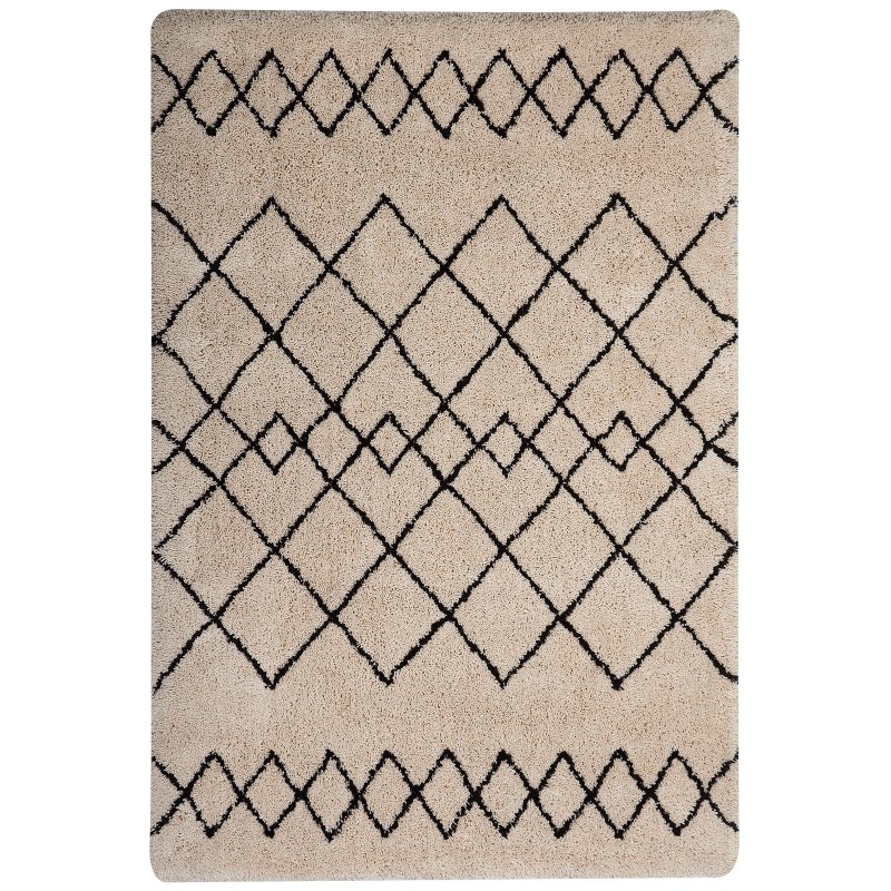 Dywan 160 x 230 cm beżowo-czarny HAVSA