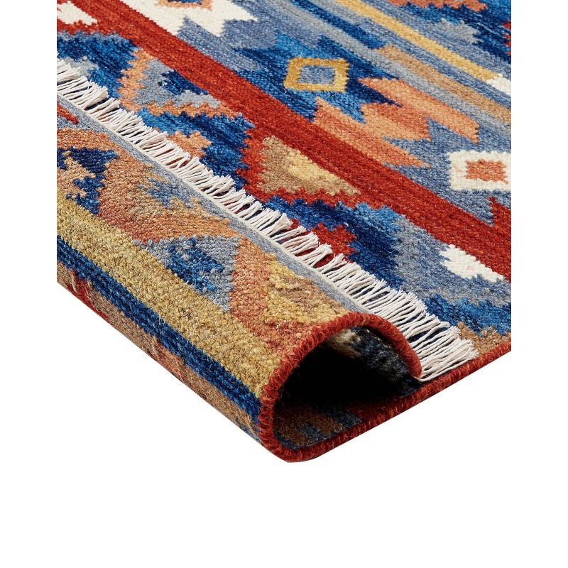 Dywan wełniany kilim 200 x 300 cm wielokolorowy NORAKERT Dywan wełniany kilim 200 x 300 cm wielokolorowy NORAKERT