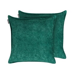 Zestaw 2 poduszek dekoracyjnych VERPIS Bawełna 50 x 50 cm Szmaragdowy Jednolity Zestaw 2 poduszek dekoracyjnych VERPIS Bawełna 50 x 50 cm Szmaragdowy Jednolity