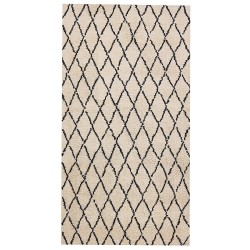 Dywan 80 x 150 cm beżowo-czarny MIDYAT Dywan 80 x 150 cm beżowo-czarny MIDYAT