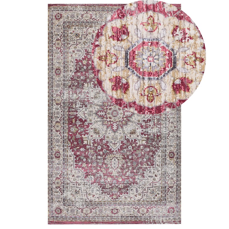 Dywan 150 x 230 cm czerwono-beżowy ARHAVI