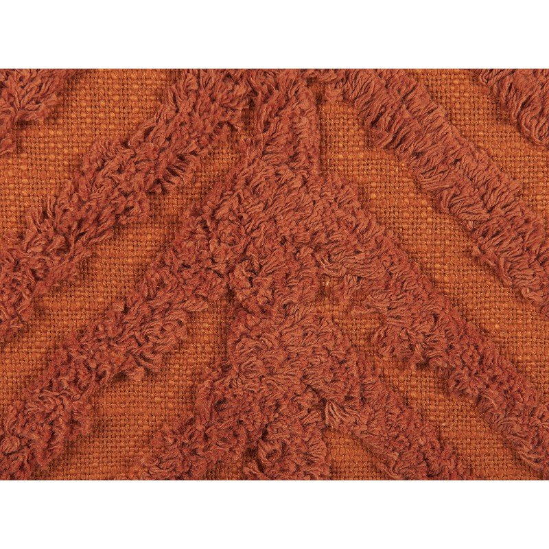 Zestaw 2 poduszek dekoracyjnych LEWISIA Bawełna 45 x 45 cm Pomarańczowy Wzór zygzak Zestaw 2 poduszek dekoracyjnych LEWISIA Bawełna 45 x 45 cm Pomarańczowy Wzór zygzak