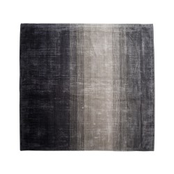 Dywan wiskozowy 200 x 200 cm czarno-szary ERCIS