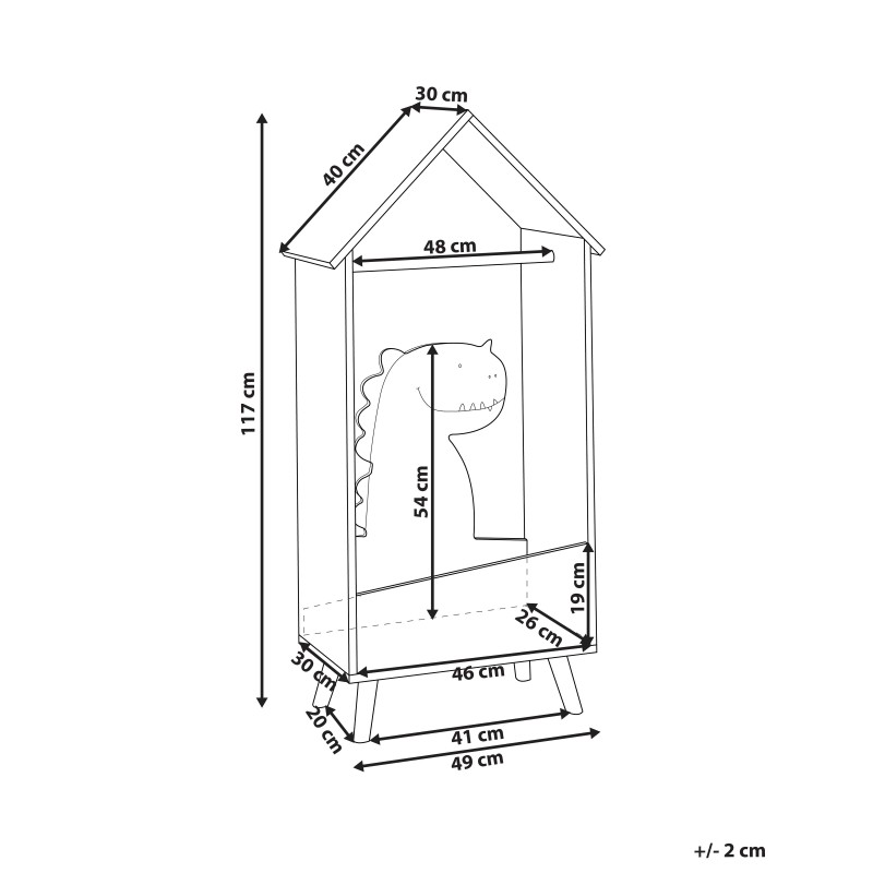 Wieszak na ubrania DURANGO Jasnobrązowy
