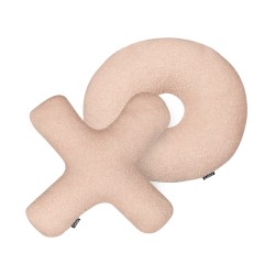 Zestaw 2 poduszek dekoracyjnych HESPERIS Boucle Pastelowy róż Jednolity Zestaw 2 poduszek dekoracyjnych HESPERIS Boucle Pastelowy róż Jednolity