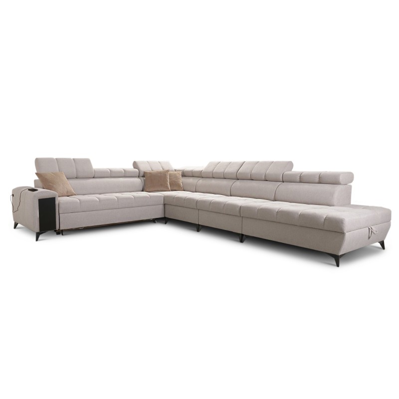 Venna XII corner sofa with a sleeping function and USB port - elegance and functionality in one! Venna XII corner sofa with a sleeping function and USB port - elegance and functionality in one!
