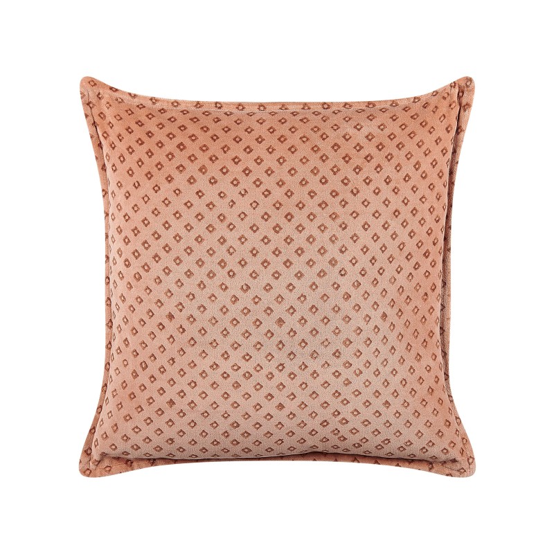 Poduszka dekoracyjna RHODOCOMA Welur 45 x 45 cm Różowy Wzór geometryczny Poduszka dekoracyjna RHODOCOMA Welur 45 x 45 cm Różowy Wzór geometryczny