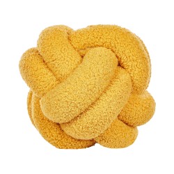 Poduszka dekoracyjna MALNI Boucle 19 x 19 cm Musztardowy Jednolity
