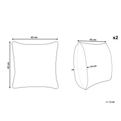 2 bawełniane poduszki dla dzieci w króliki 45 x 45 cm różowe RATIBIDA 2 bawełniane poduszki dla dzieci w króliki 45 x 45 cm różowe RATIBIDA