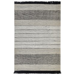 Dywan wełniany 160 x 230 cm beżowo-czarny YAZLIK Dywan wełniany 160 x 230 cm beżowo-czarny YAZLIK