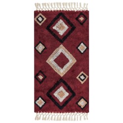 Dywan bawełniany 80 x 150 cm czerwony SIIRT Dywan bawełniany 80 x 150 cm czerwony SIIRT