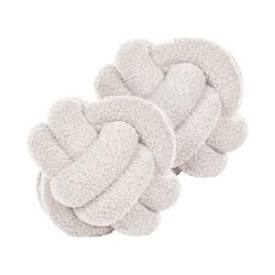 Zestaw 2 poduszek dekoracyjnych MALNI Boucle 19 x 19 cm Złamana biel Jednolity Zestaw 2 poduszek dekoracyjnych MALNI Boucle 19 x 19 cm Złamana biel Jednolity
