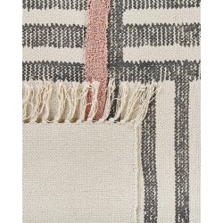Dywan bawełniany 80 x 150 cm beżowo-czarny MURADIYE Dywan bawełniany 80 x 150 cm beżowo-czarny MURADIYE