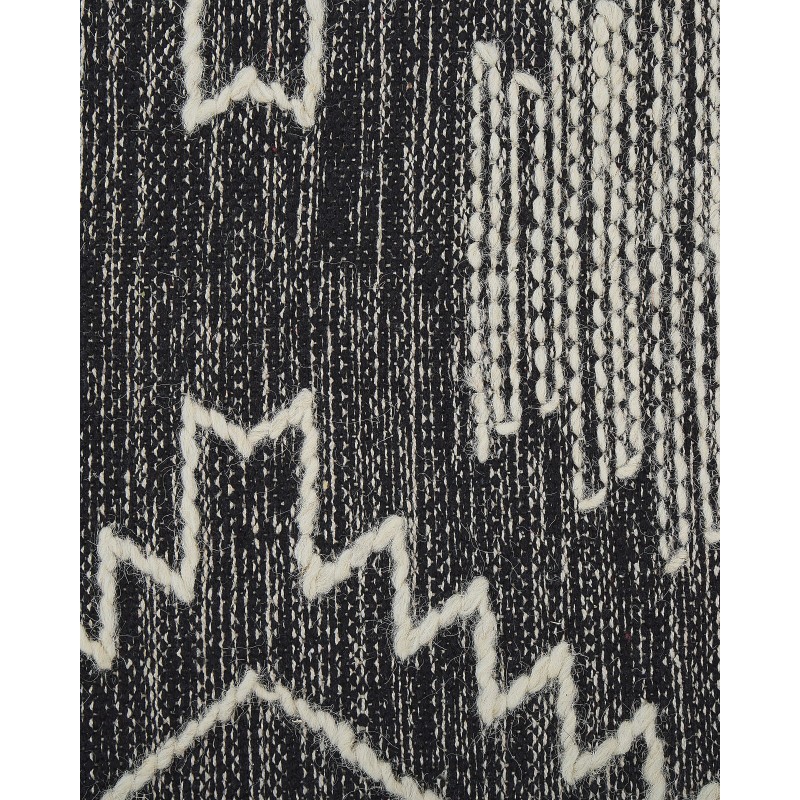 Dywan bawełniany 160 x 230 cm biało-czarny ARBAA Dywan bawełniany 160 x 230 cm biało-czarny ARBAA