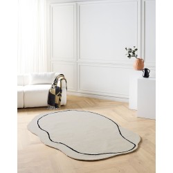 Dywan z wiskozy 160 x 230 cm beżowy DERA Dywan z wiskozy 160 x 230 cm beżowy DERA