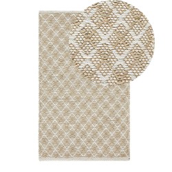 Dywan z juty 50 x 80 cm beżowy AKBEZ Dywan z juty 50 x 80 cm beżowy AKBEZ