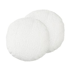 Zestaw 2 poduszek dekoracyjnych RUTABAGA Boucle 30 x 30 cm Biały Jednolity