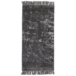 Dywan z wiskozy 80 x 150 cm ciemnoszary HANLI Dywan z wiskozy 80 x 150 cm ciemnoszary HANLI