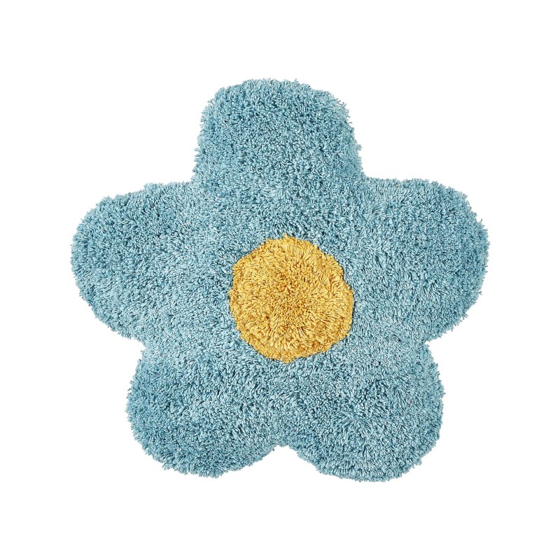 2 bawełniane poduszki dekoracyjne dla dzieci kwiaty 30 x 30 cm niebieskie SORREL 2 bawełniane poduszki dekoracyjne dla dzieci kwiaty 30 x 30 cm niebieskie SORREL