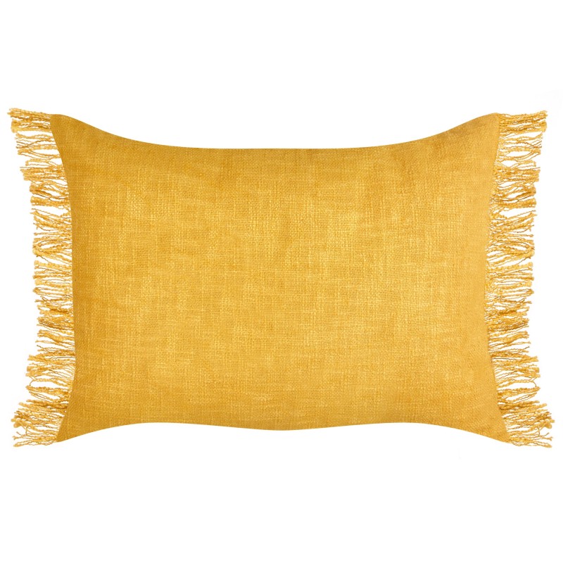 Zestaw 2 poduszek dekoracyjnych MABA Bawełna 50 x 35 cm Żółty Jednolity Zestaw 2 poduszek dekoracyjnych MABA Bawełna 50 x 35 cm Żółty Jednolity