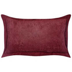 Zestaw 2 poduszek dekoracyjnych ZINNIA Sztruks 47 x 27 cm Burgundowy Jednolity Zestaw 2 poduszek dekoracyjnych ZINNIA Sztruks 47 x 27 cm Burgundowy Jednolity