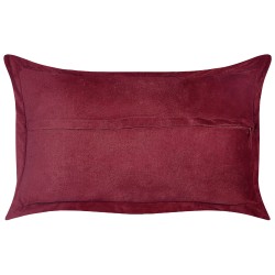 Zestaw 2 poduszek dekoracyjnych ZINNIA Sztruks 47 x 27 cm Burgundowy Jednolity Zestaw 2 poduszek dekoracyjnych ZINNIA Sztruks 47 x 27 cm Burgundowy Jednolity