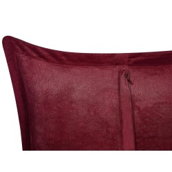 Zestaw 2 poduszek dekoracyjnych ZINNIA Sztruks 47 x 27 cm Burgundowy Jednolity Zestaw 2 poduszek dekoracyjnych ZINNIA Sztruks 47 x 27 cm Burgundowy Jednolity