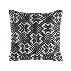 Zestaw 2 poduszek dekoracyjnych BESKOZ Bawełna 45 x 45 cm Czarny Wzór geometryczny Zestaw 2 poduszek dekoracyjnych BESKOZ Bawełna 45 x 45 cm Czarny Wzór geometryczny