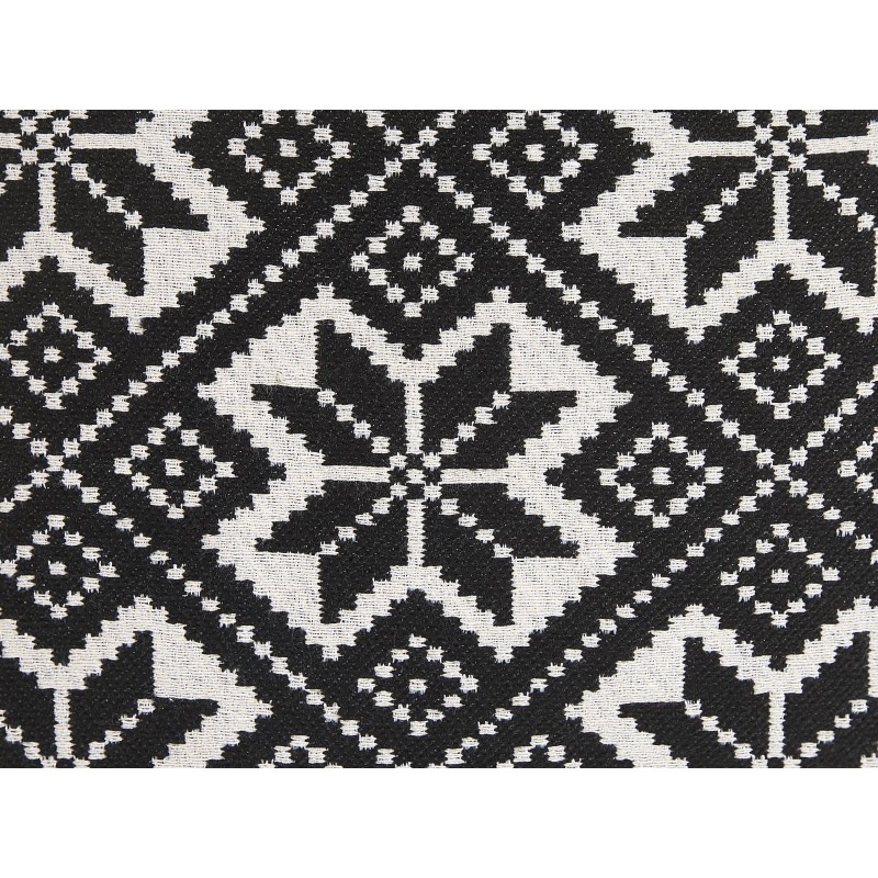 Zestaw 2 poduszek dekoracyjnych BESKOZ Bawełna 45 x 45 cm Czarny Wzór geometryczny Zestaw 2 poduszek dekoracyjnych BESKOZ Bawełna 45 x 45 cm Czarny Wzór geometryczny