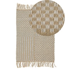 Dywan z juty 50 x 80 cm beżowy ADABAG Dywan z juty 50 x 80 cm beżowy ADABAG
