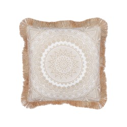 Zestaw 2 poduszek dekoracyjnych GERANIUM 45 x 45 cm Beżowy Wzór orientalny Zestaw 2 poduszek dekoracyjnych GERANIUM 45 x 45 cm Beżowy Wzór orientalny