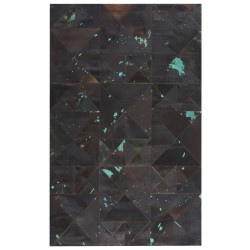 Dywan skórzany 140 x 200 cm brązowo-turkusowy ATALAN Dywan skórzany 140 x 200 cm brązowo-turkusowy ATALAN