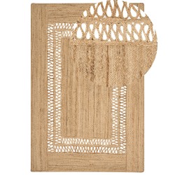 Dywan z juty 200 x 300 cm beżowy YENIKOY Dywan z juty 200 x 300 cm beżowy YENIKOY