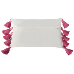 2 bawełniane poduszki dekoracyjne z frędzlami 30 x 50 cm biało-różowe LOVELY 2 bawełniane poduszki dekoracyjne z frędzlami 30 x 50 cm biało-różowe LOVELY