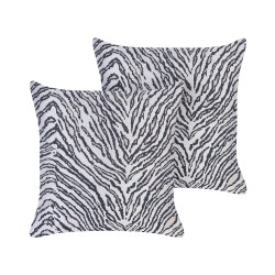 Zestaw 2 poduszek dekoracyjnych MANETTI 45 x 45 cm Czarny/ biały Wzór zwierzęcy