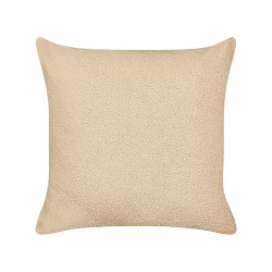 Zestaw 2 poduszek dekoracyjnych LEUZEA Boucle 60 x 60 cm Piaskowy Jednolity Zestaw 2 poduszek dekoracyjnych LEUZEA Boucle 60 x 60 cm Piaskowy Jednolity