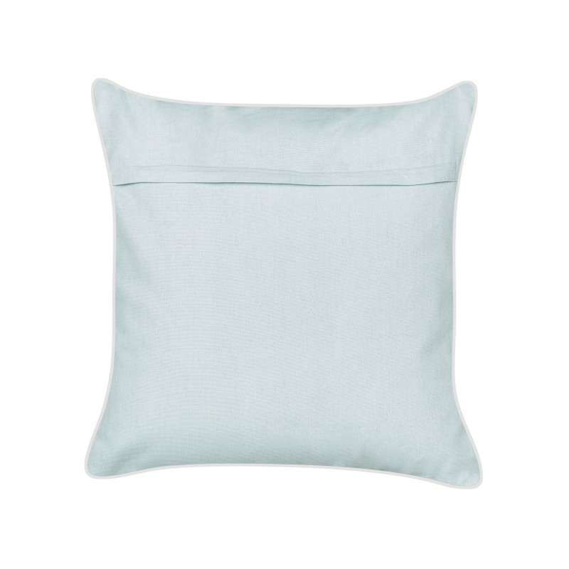Zestaw 2 poduszek dekoracyjnych BOSSIELLA Welur 45 x 45 cm Błękitny Wzór zwierzęcy Zestaw 2 poduszek dekoracyjnych BOSSIELLA Welur 45 x 45 cm Błękitny Wzór zwierzęcy