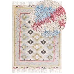 Dywan z juty 160 x 230 cm wielokolorowy TERKOS Dywan z juty 160 x 230 cm wielokolorowy TERKOS