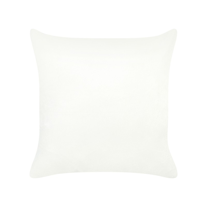 Zestaw 2 poduszek dekoracyjnych KASRA Sztuczne futro 45 x 45 cm Beżowy Wzór abstrakcyjny Zestaw 2 poduszek dekoracyjnych KASRA Sztuczne futro 45 x 45 cm Beżowy Wzór abstrakcyjny