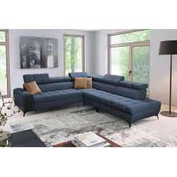 Venna IX Ecksofa mit Schlaffunktion, USB-Anschluss und aufklappbar