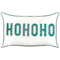 Zestaw 2 poduszek dekoracyjnych JOYCANDY Bawełna 30 x 50 cm Biały Wzór świąteczny Zestaw 2 poduszek dekoracyjnych JOYCANDY Bawełna 30 x 50 cm Biały Wzór świąteczny