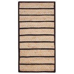 Dywan z juty 80 x 150 cm beżowo-czarny KARADONA Dywan z juty 80 x 150 cm beżowo-czarny KARADONA