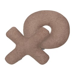 Zestaw 2 poduszek dekoracyjnych HESPERIS Boucle Brązowy Jednolity Zestaw 2 poduszek dekoracyjnych HESPERIS Boucle Brązowy Jednolity
