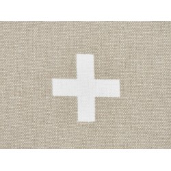 Zestaw 2 poduszek dekoracyjnych VELLEIA Bawełna 45 x 45 cm Beżowoszary Wzór geometryczny Zestaw 2 poduszek dekoracyjnych VELLEIA Bawełna 45 x 45 cm Beżowoszary Wzór geometryczny