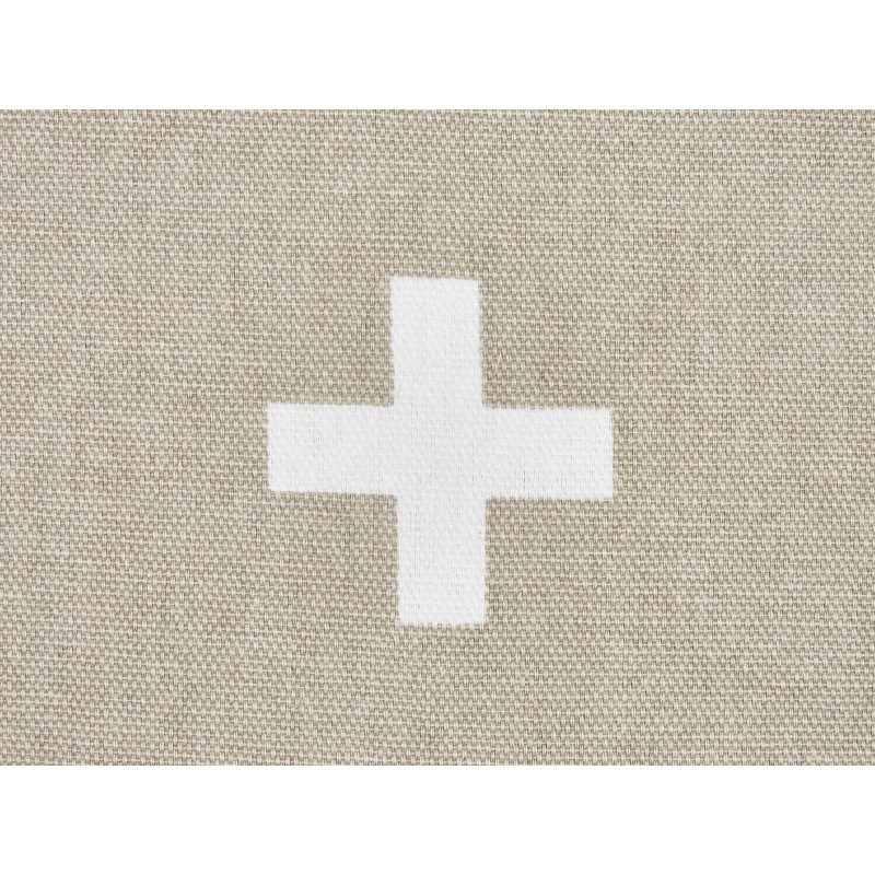 Zestaw 2 poduszek dekoracyjnych VELLEIA Bawełna 45 x 45 cm Beżowoszary Wzór geometryczny Zestaw 2 poduszek dekoracyjnych VELLEIA Bawełna 45 x 45 cm Beżowoszary Wzór geometryczny